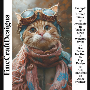 Lieve Whimsical Kat Steampunk Beschermbril AY2 Dec Tissuepapier