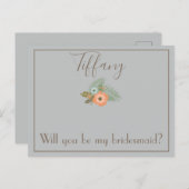 Lieve Will, jij bent mijn bruidsmeisje. Briefkaart (Voorkant / Achterkant)