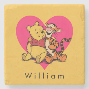 Lieve Winnie de Poeh & Tigger Stenen Onderzetter