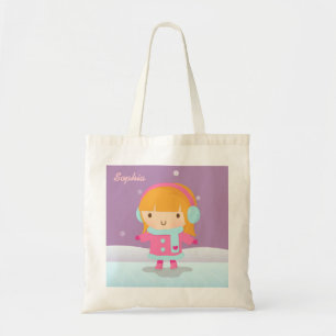 Lieve Winter Schaatsmeisje Persoonlijke Tote Bag