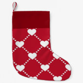 Lieve witte harten kleine kerstsok (Voorkant)