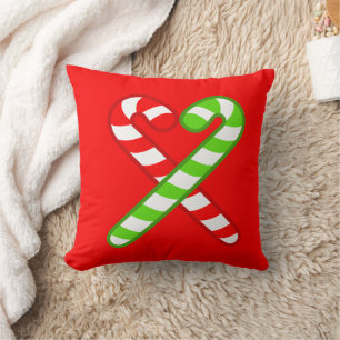 lieve XmaS Cool Candy Cane Pattern 2 backcolorS Kussen