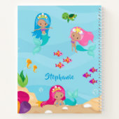 Lieve Zeemeermin Gepersonaliseerde Meisjesachtige  Notitieboek (Achterkant)
