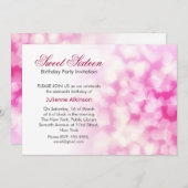 lieve zestien verjaardagsfeestuitnodiging kaart (Voorkant / Achterkant)