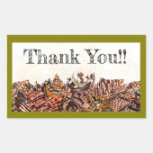 LIEVE ZONDAG! :) RECHTHOEKIGE STICKER (Voorkant)