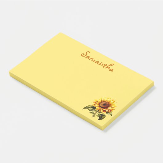 Lieve zonnebloem post-it® notes (Schuin)
