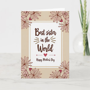 Lieve Zus Moederdag kaart