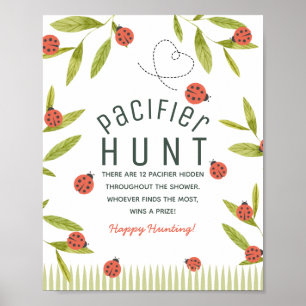 LieveBug Ladybug Groene Baby Fopspeen Jacht Poster
