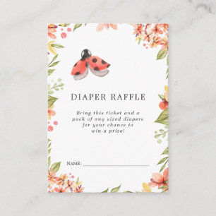 Lieveheersbeestje Baby Shower Luier Raffle Ticket Informatiekaartje