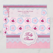 lieveheersbeestje bloemen Baby shower Kaart (Voorkant / Achterkant)