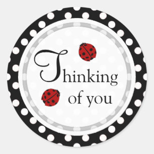 Lieveheersbeestje: Denk aan jullie tickers Ronde Sticker