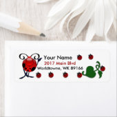 Lieveheersbeestje gepersonaliseerd etiket (Insitu)