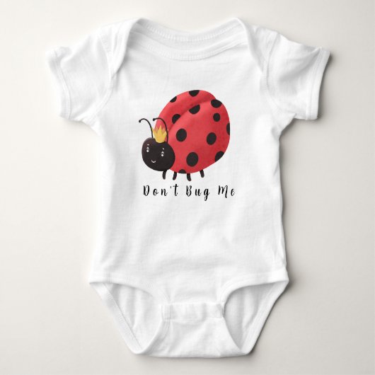 Lieveheersbeestje gepersonaliseerde naam cute mord romper (Voorkant)