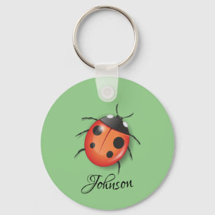 Lieveheersbeestje gepersonaliseerde sleutelhanger
