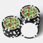 lieveheersbeestje groene achtergrond poker chips (Opstapeling)
