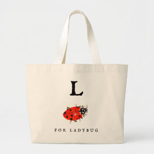 Lieveheersbeestje grote tote bag