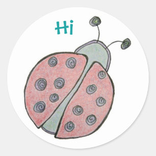 Lieveheersbeestje "Hi" sticker