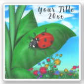 Lieveheersbeestje in de lente sticker (Voorkant)