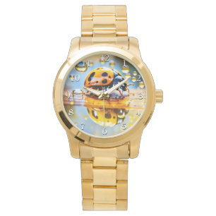 Lieveheersbeestje in de regen horloge