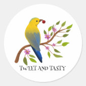 lieveheersbeestje insect lekker kleurrijk vogelmei ronde sticker (Voorkant)