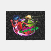 Lieveheersbeestje & kat Noir | Samen sterker Fleece Deken (Voorkant (Horizontaal))