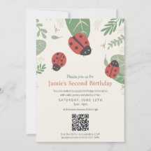 Lieveheersbeestje Kinderverjaardagsfeest QR Code U