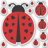 lieveheersbeestje liefde sticker (Voorkant)