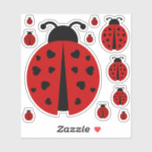 lieveheersbeestje liefde sticker (Vel)