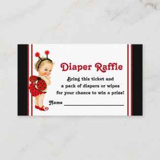 Lieveheersbeestje Luier Raffle Tickets Informatiekaartje