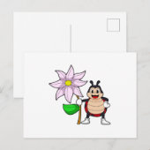 Lieveheersbeestje_met_bloem.PNG Briefkaart (Voorkant / Achterkant)