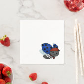 Lieveheersbeestje met Frans accent, glimlach Servet (Insitu)