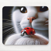 Lieveheersbeestje op kattenpoot muismat (Voorkant)