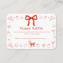 Lieveheersbeestje Pizza Luier Raffle Ticket