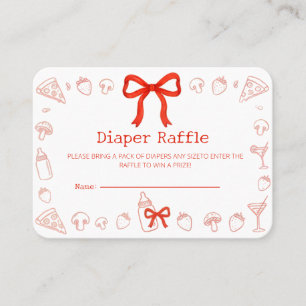 Lieveheersbeestje Pizza Luier Raffle Ticket