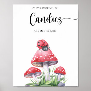 Lieveheersbeestje - raad hoeveel snoepjes poster