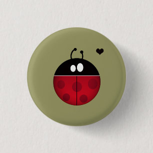 lieveheersbeestje ronde button 3,2 cm