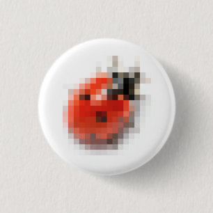 Lieveheersbeestje Ronde Button 3,2 Cm