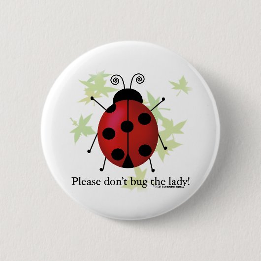 Lieveheersbeestje Ronde Button 5,7 Cm (Voorkant)