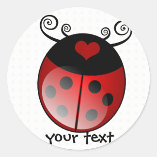 lieveheersbeestje-sticker ronde sticker