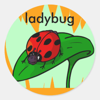 lieveheersbeestje-sticker ronde sticker