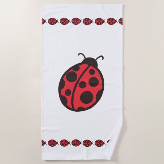 Lieveheersbeestje Strandlaken (Voorkant)