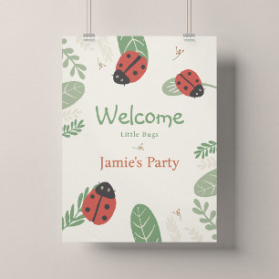 Lieveheersbeestje Verjaardags Welkom Poster - 18x2