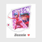 Lieveheersbeestje | Vlekken op Paarse afbeelding Sticker (Vel)