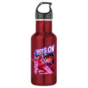 Lieveheersbeestje   Vlekken op Paarse afbeelding Waterfles