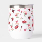 Lieveheersbeestje, vlinder en tulp hartpatroon (Links)