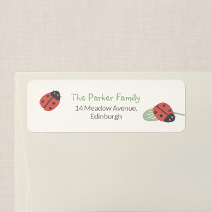 Lieveheersbeestje Weide Familie Retouradres Label