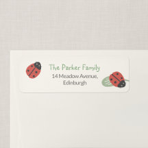Lieveheersbeestje Weide Familie Retouradres Label