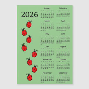 Lieveheersbeestjes 2026 Kalender Magnetische Kaart