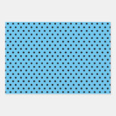 Lieveheersbeestjes blauw en zwart stippen en vierk inpakpapier vel (Voorkant 2)