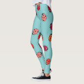 Lieveheersbeestjes, blauwe achtergrond, charmant n leggings (Links)
